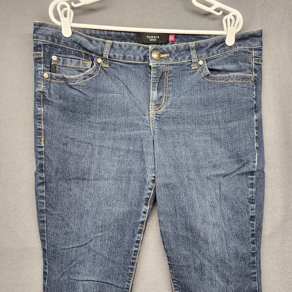 Torrid Denim Jeans Womens 18 Short Blue Stretch 38x27 Ankle Casual Zip Fly - Picture 14 of 16